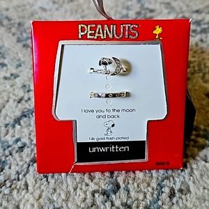NWT, Peanuts rings, 14K gold flash plated